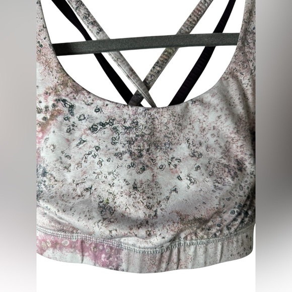 Lululemon Energy Bra Sugar Crush Multi Black Cherry Size 8 - Picture 5 of 9